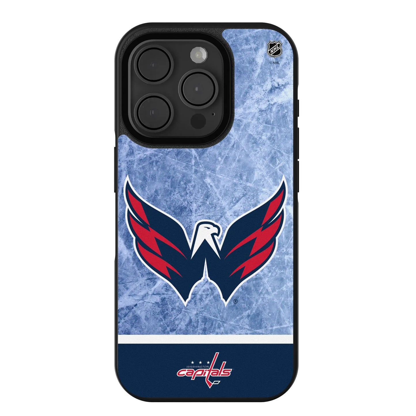 Washington Capitals Ice Wordmark Bump Phone Case for Apple iPhone