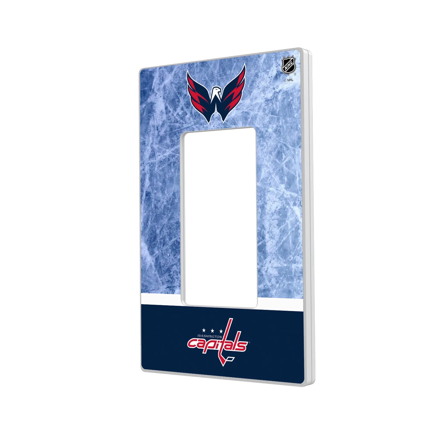 Washington Capitals Ice Wordmark Hidden-Screw Light Switch Plate