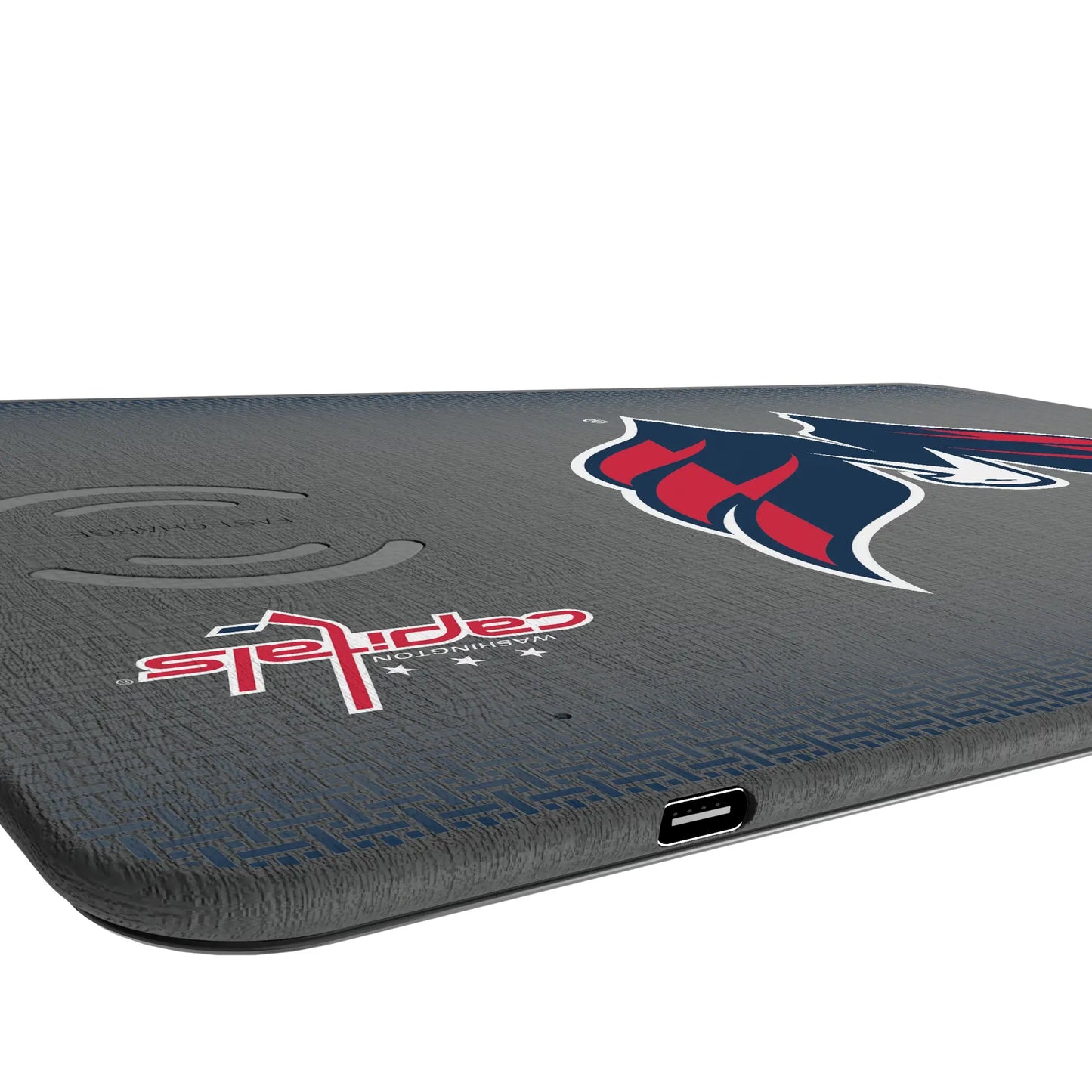 Washington Capitals Linen 15-Watt Wireless Charger and Mouse Pad