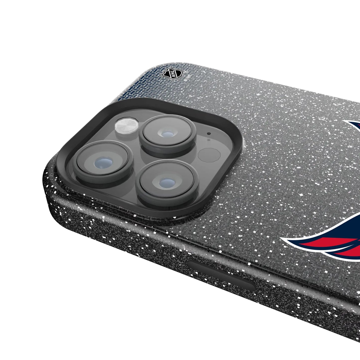 Washington Capitals Linen Black Bling Phone Case for Apple iPhone