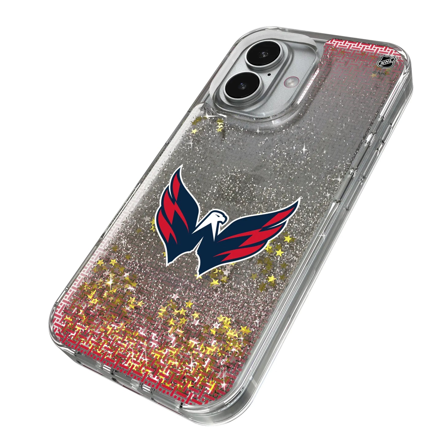 Washington Capitals Linen Glitter Phone Case for Apple iPhone