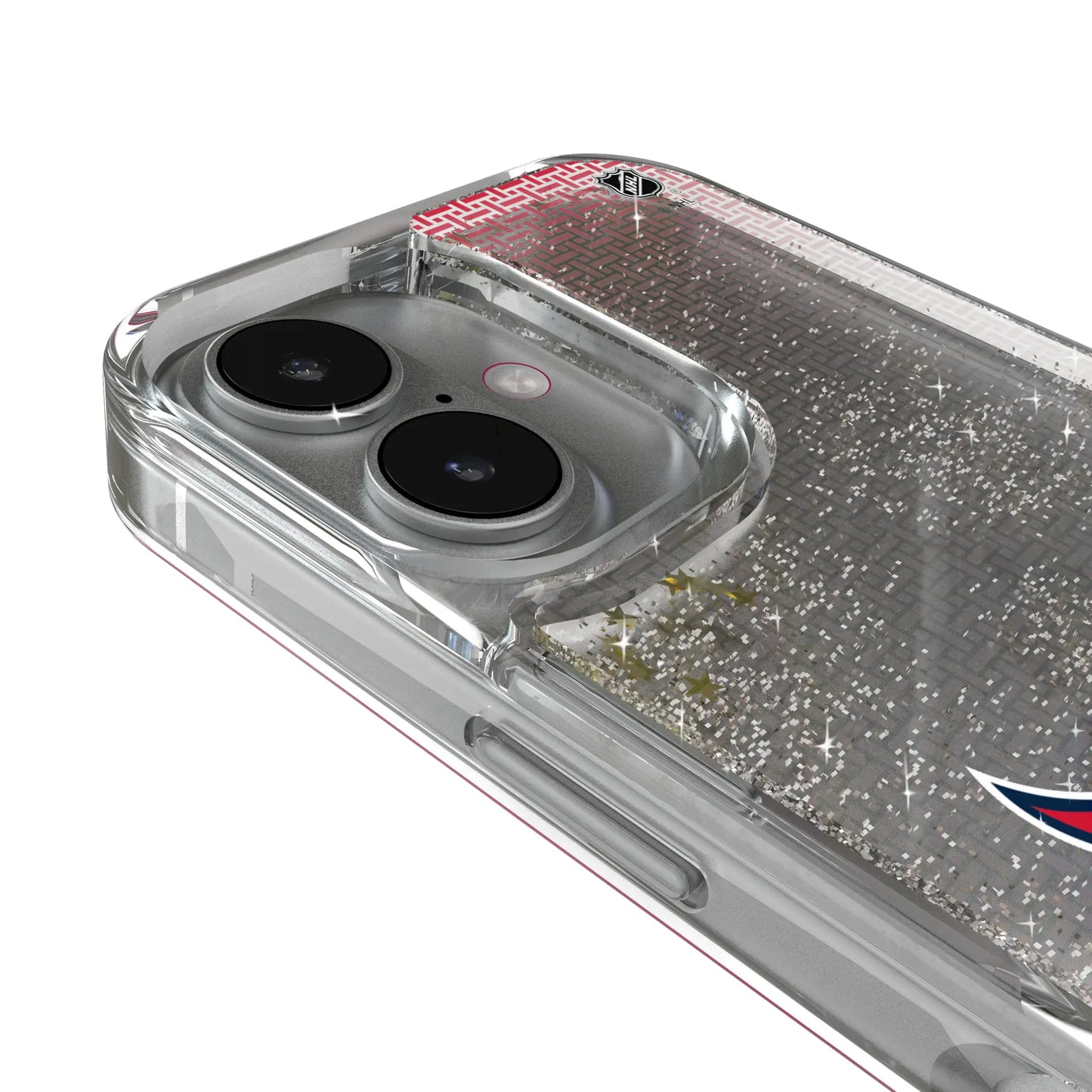 Washington Capitals Linen Glitter Phone Case for Apple iPhone