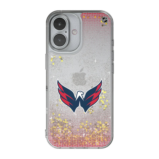 Washington Capitals Linen Glitter Phone Case for Apple iPhone