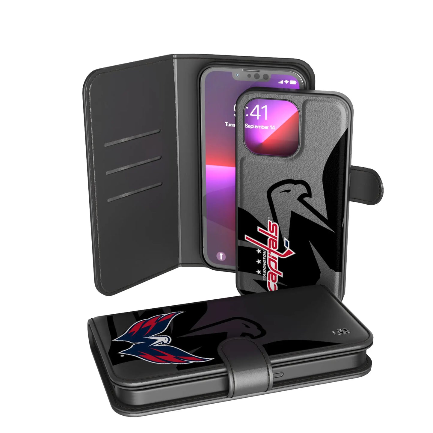 Washington Capitals Monocolor Tilt Wallet Phone Case for Apple iPhone
