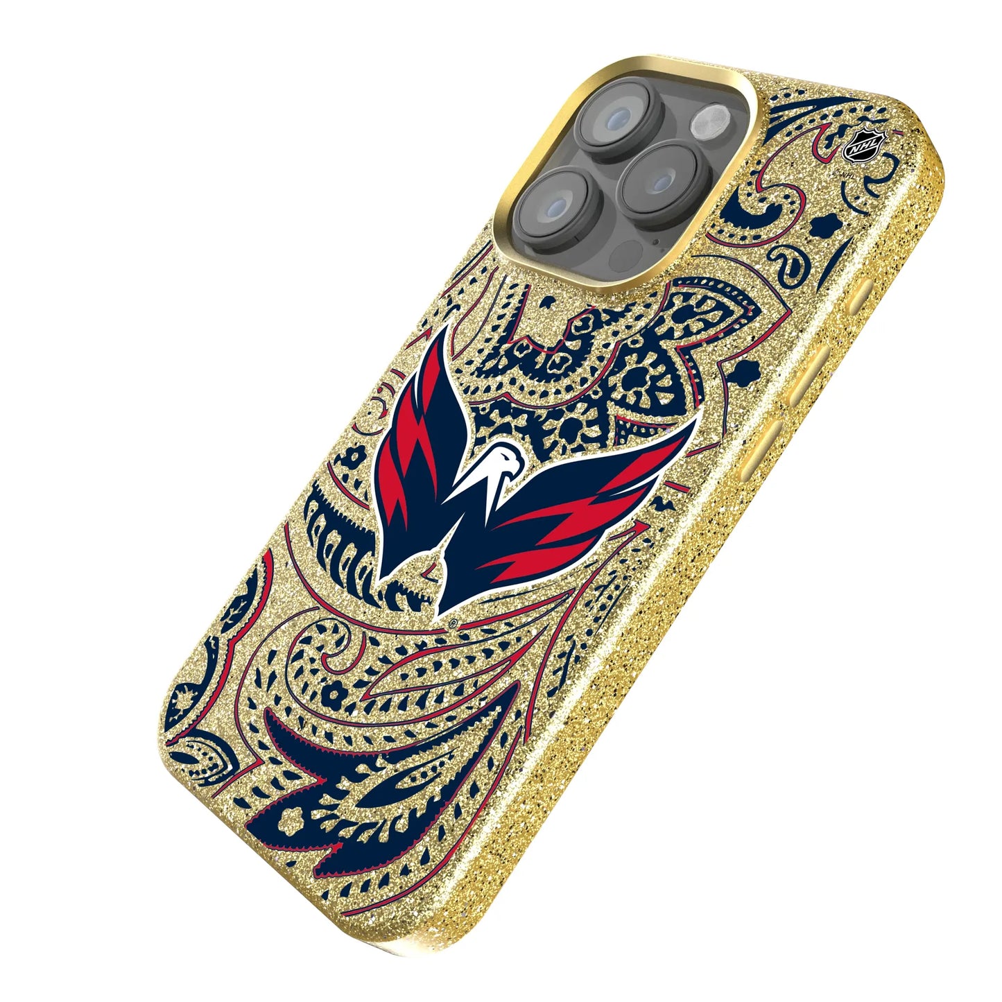 Washington Capitals Paisley Bling Phone Case for Apple iPhone