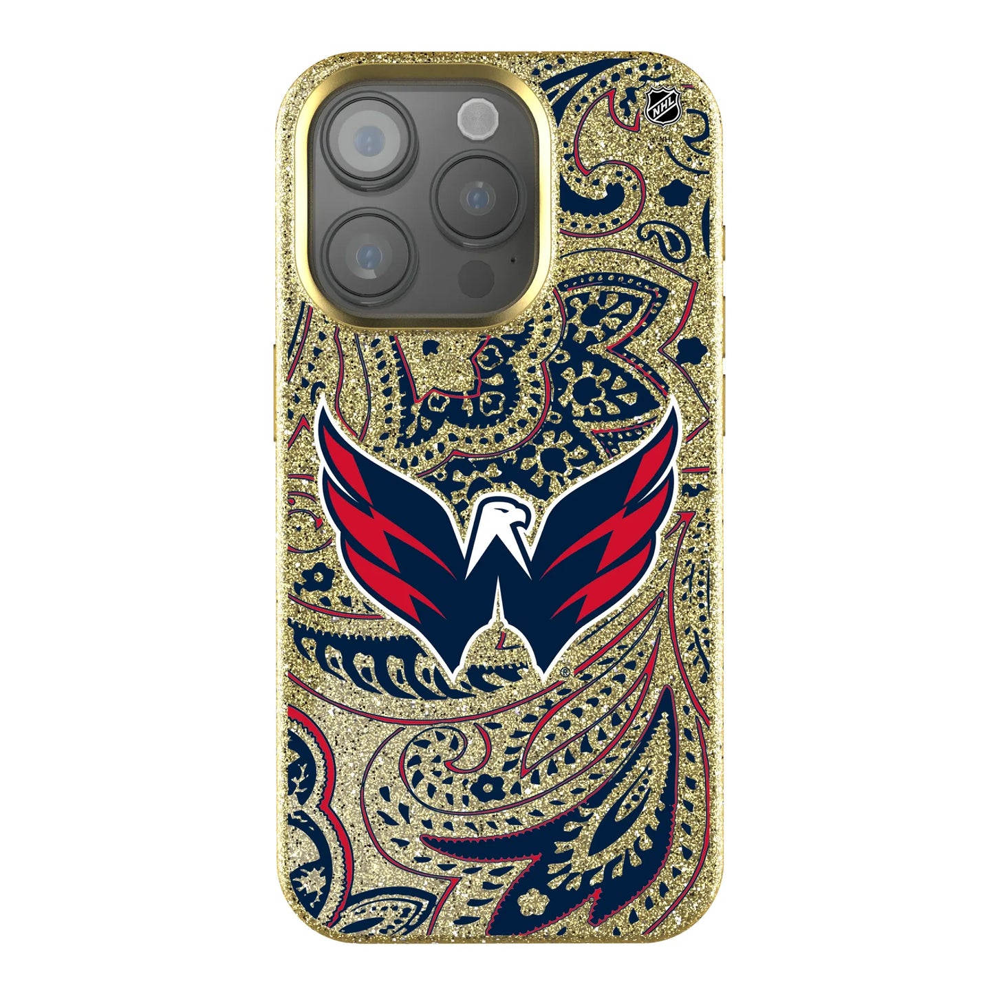 Washington Capitals Paisley Bling Phone Case for Apple iPhone
