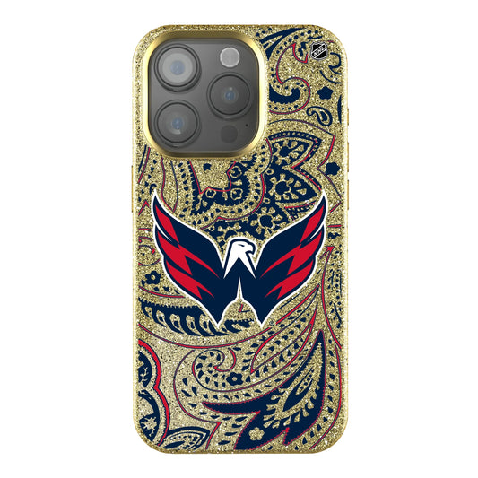 Washington Capitals Paisley Bling Phone Case for Apple iPhone