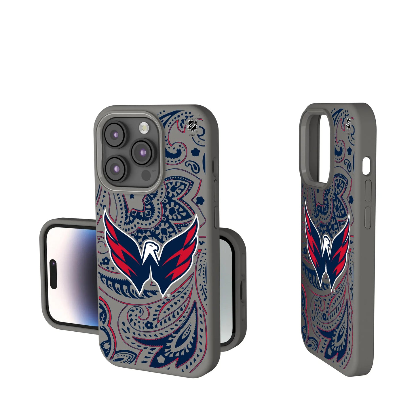 Washington Capitals Paisley Soft Touch Phone Case for Apple iPhone