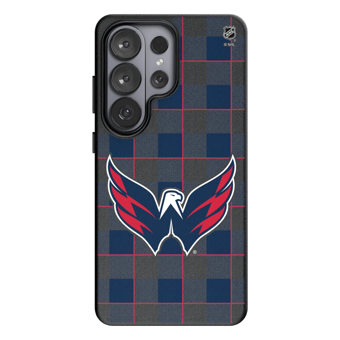 Washington Capitals Plaid MagSafe Compatible Phone Case for Samsung Galaxy
