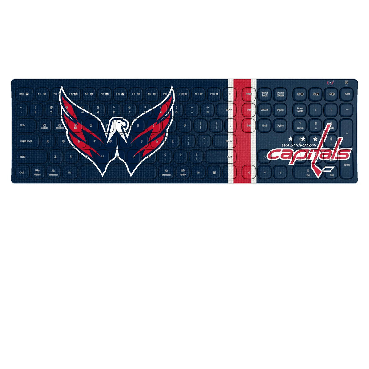 Washington Capitals Stripe Curved Wireless Keyboard