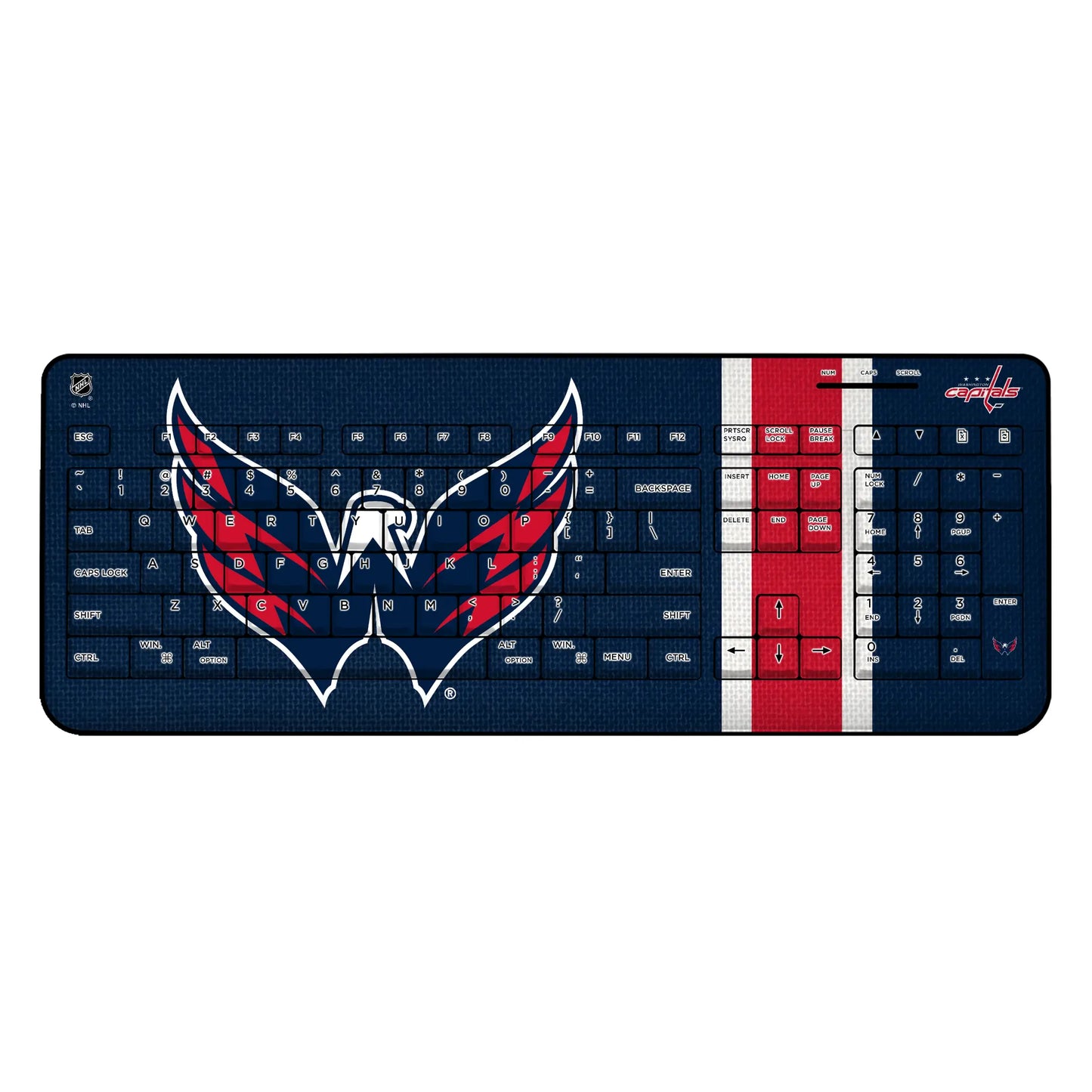 Washington Capitals Stripe Wireless USB Keyboard