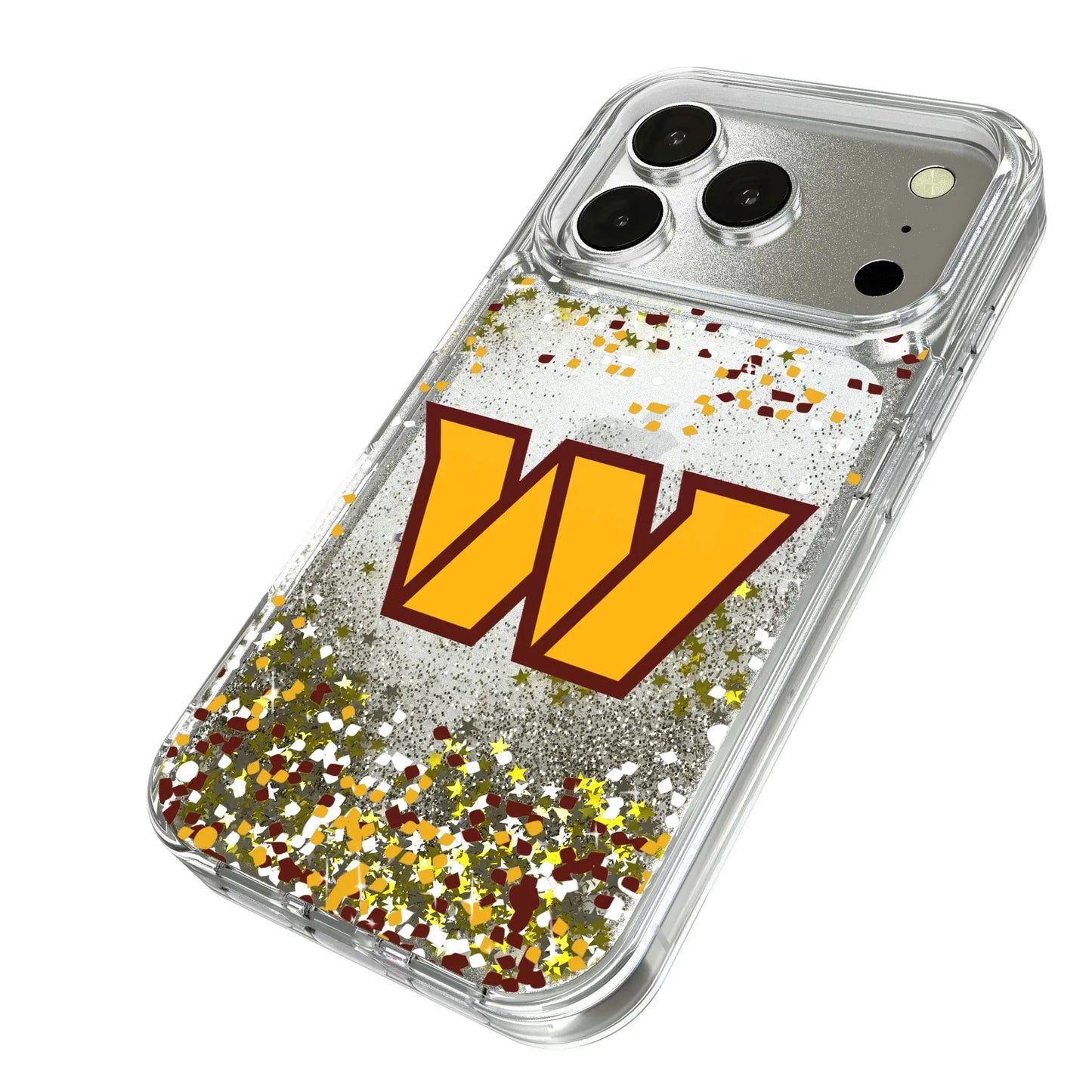 Washington Commanders Confetti Glitter Phone Case for Apple iPhone
