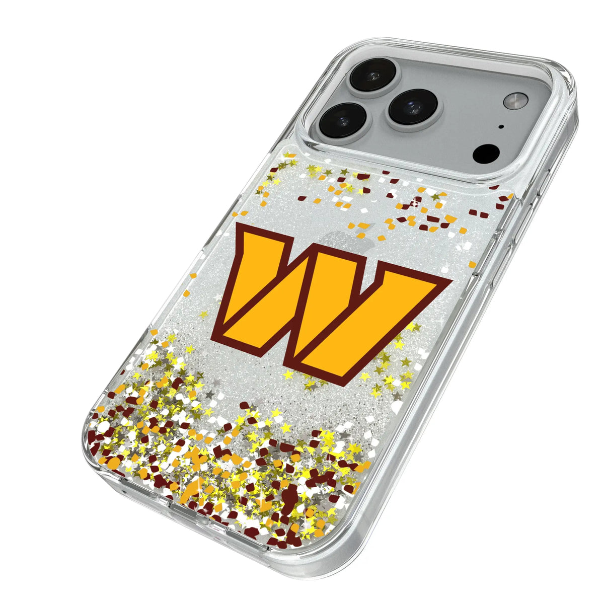 Washington Commanders Confetti Glitter Phone Case for Apple iPhone