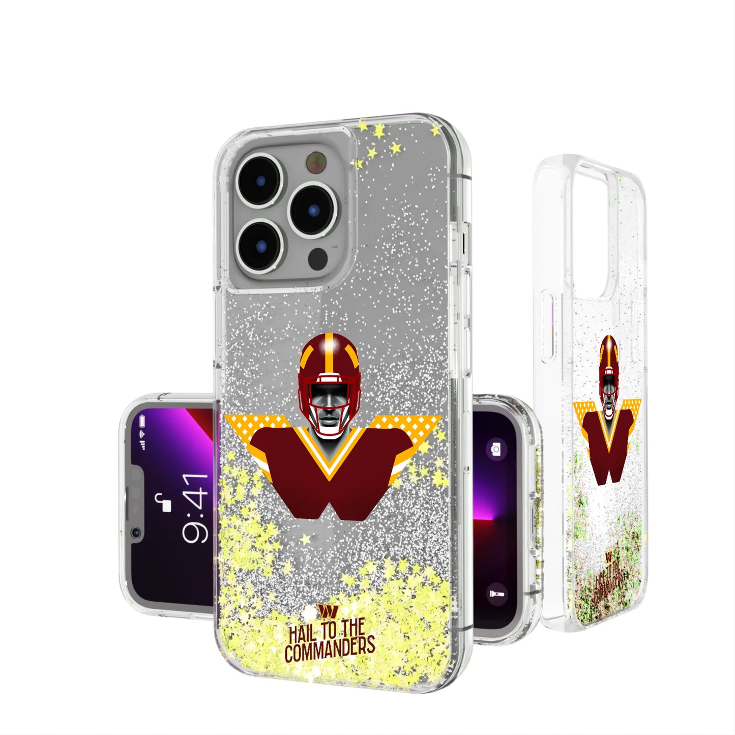 Washington Commanders Deco Glitter Phone Case for Apple iPhone