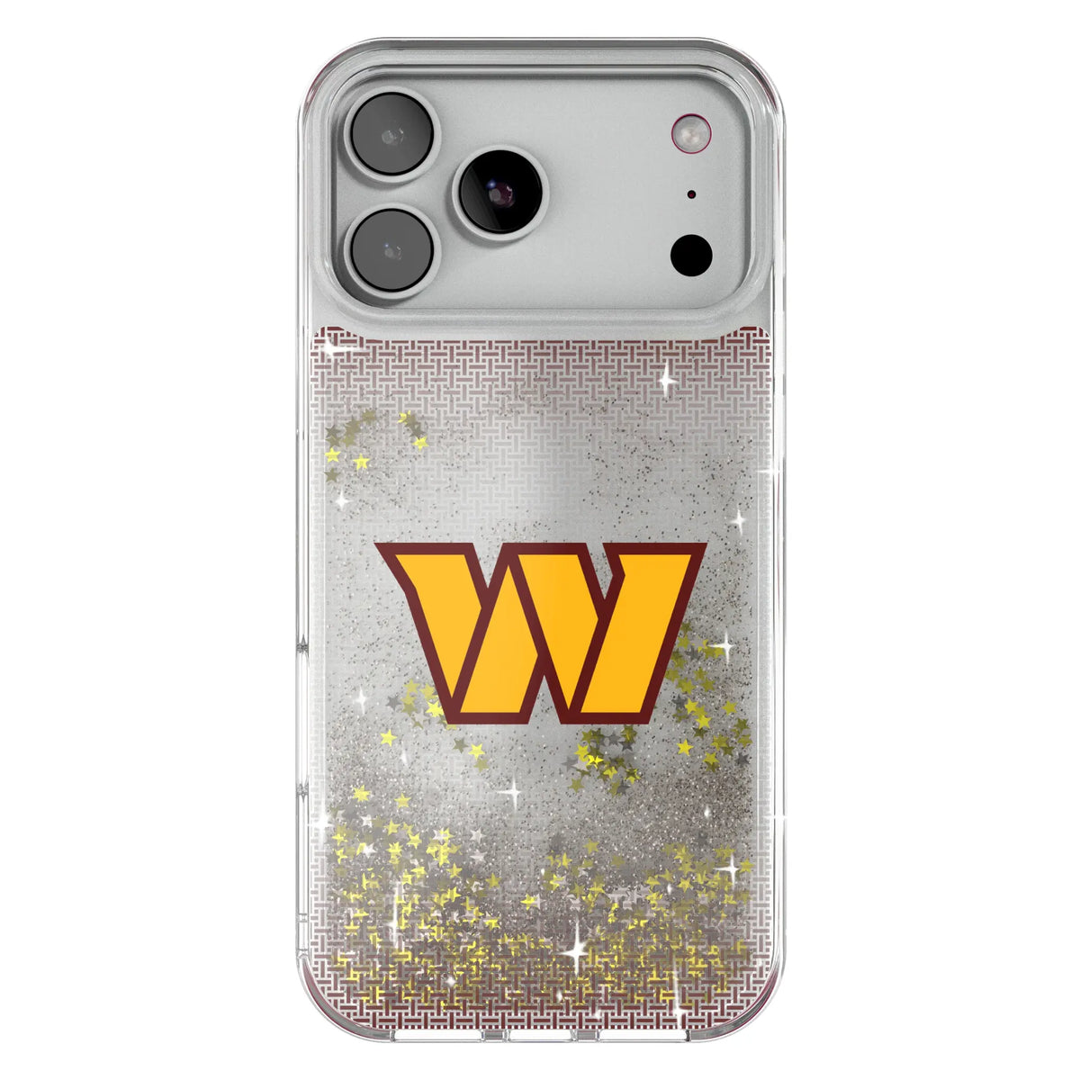 Washington Commanders Linen Glitter Phone Case for Apple iPhone