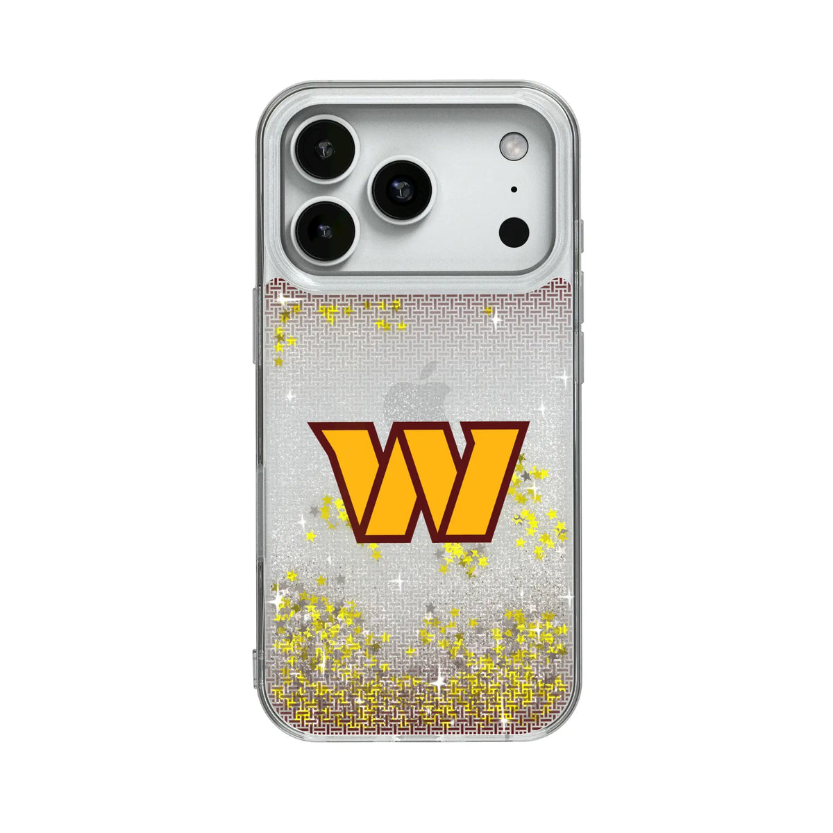 Washington Commanders Linen Glitter Phone Case for Apple iPhone