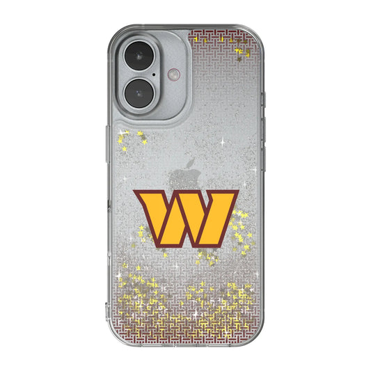 Washington Commanders Linen Glitter Phone Case for Apple iPhone