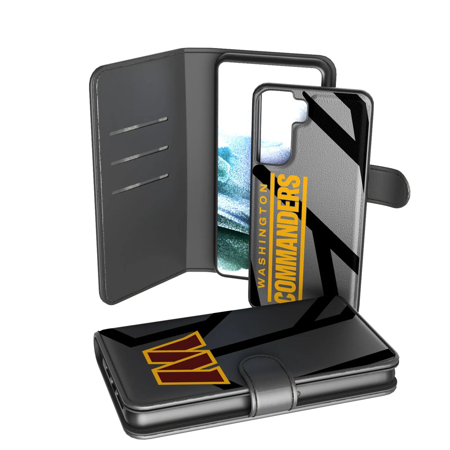 Washington Commanders Monocolor Tilt Wallet Phone Case for Apple iPhone