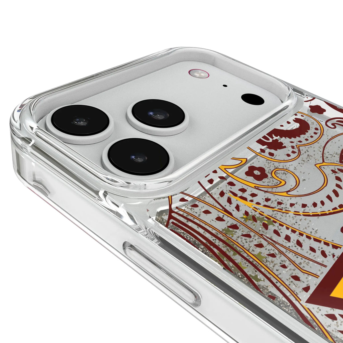 Washington Commanders Paisley Glitter Phone Case for Apple iPhone