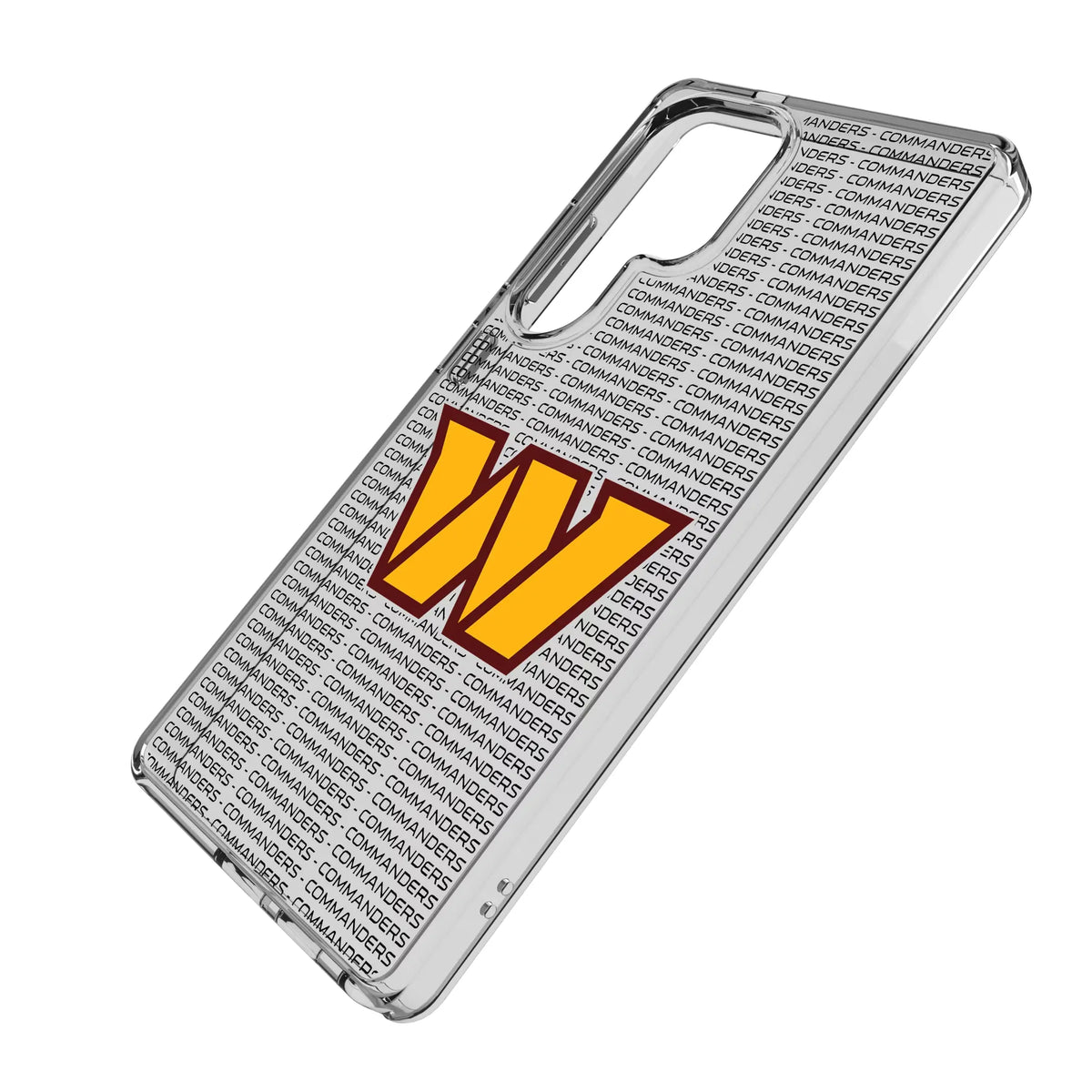 Washington Commanders Text Backdrop Clear Phone Case for Samsung Galaxy