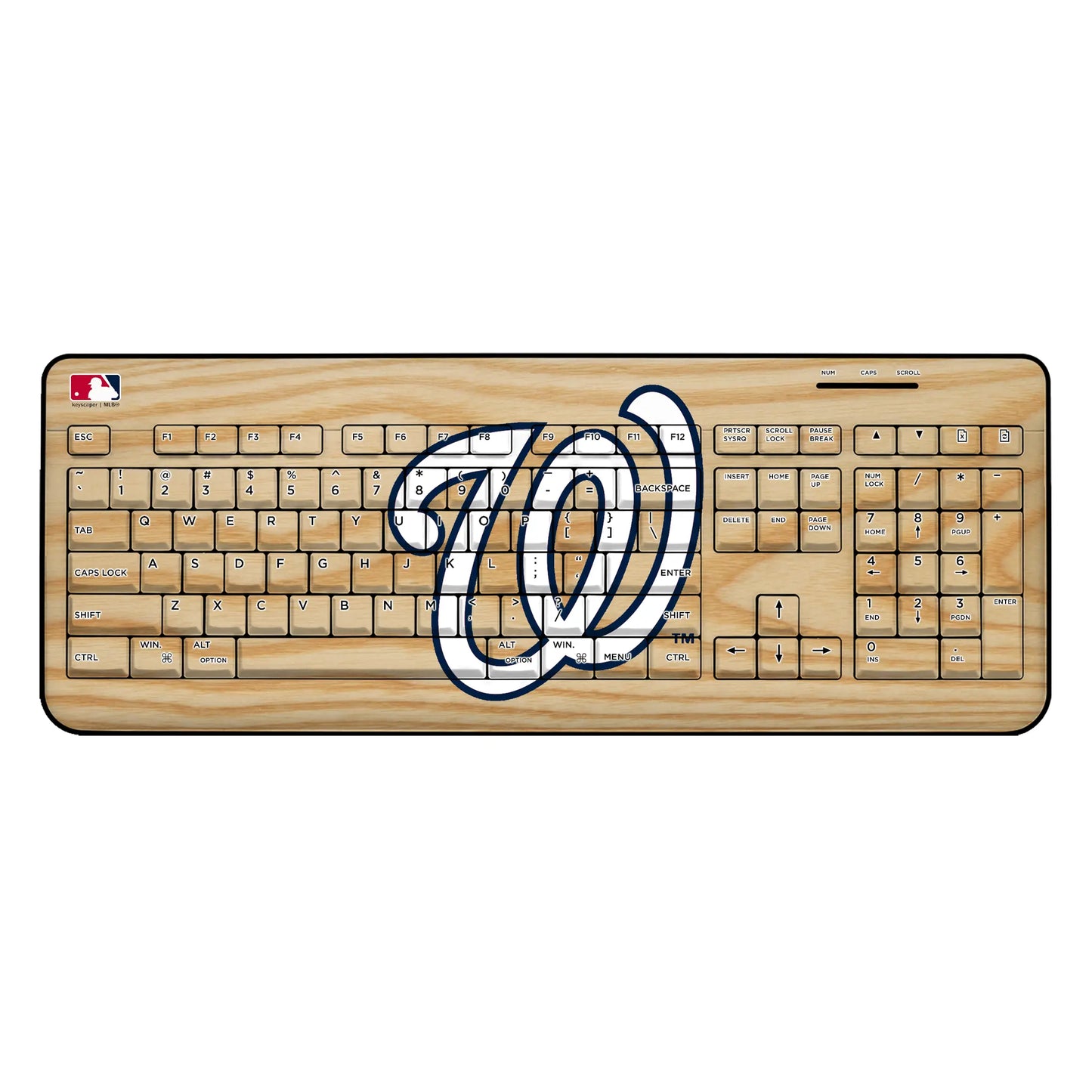 Washington Nationals Baseball Bat Wireless USB Keyboard