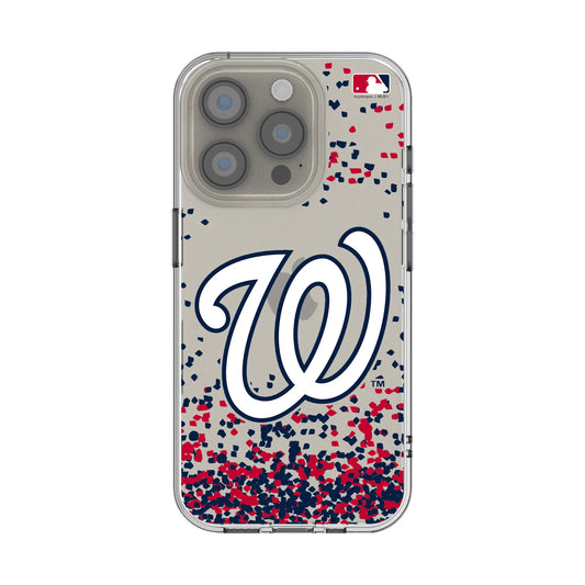 Washington Nationals Confetti Clear Phone Case for Apple iPhone
