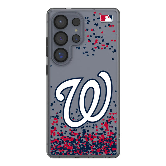 Washington Nationals Confetti Clear Phone Case for Samsung Galaxy