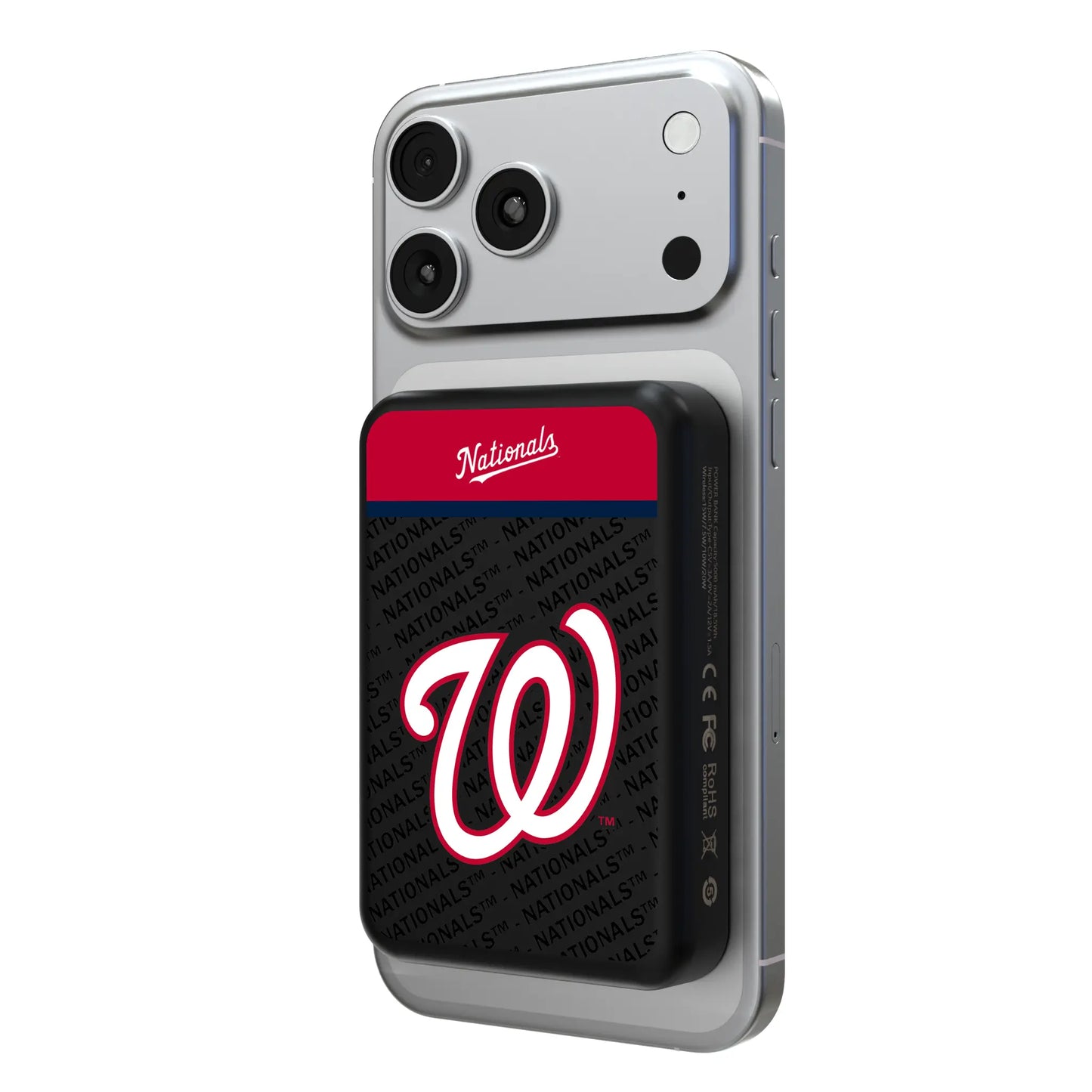Washington Nationals Endzone Plus Wireless Mag Power Bank