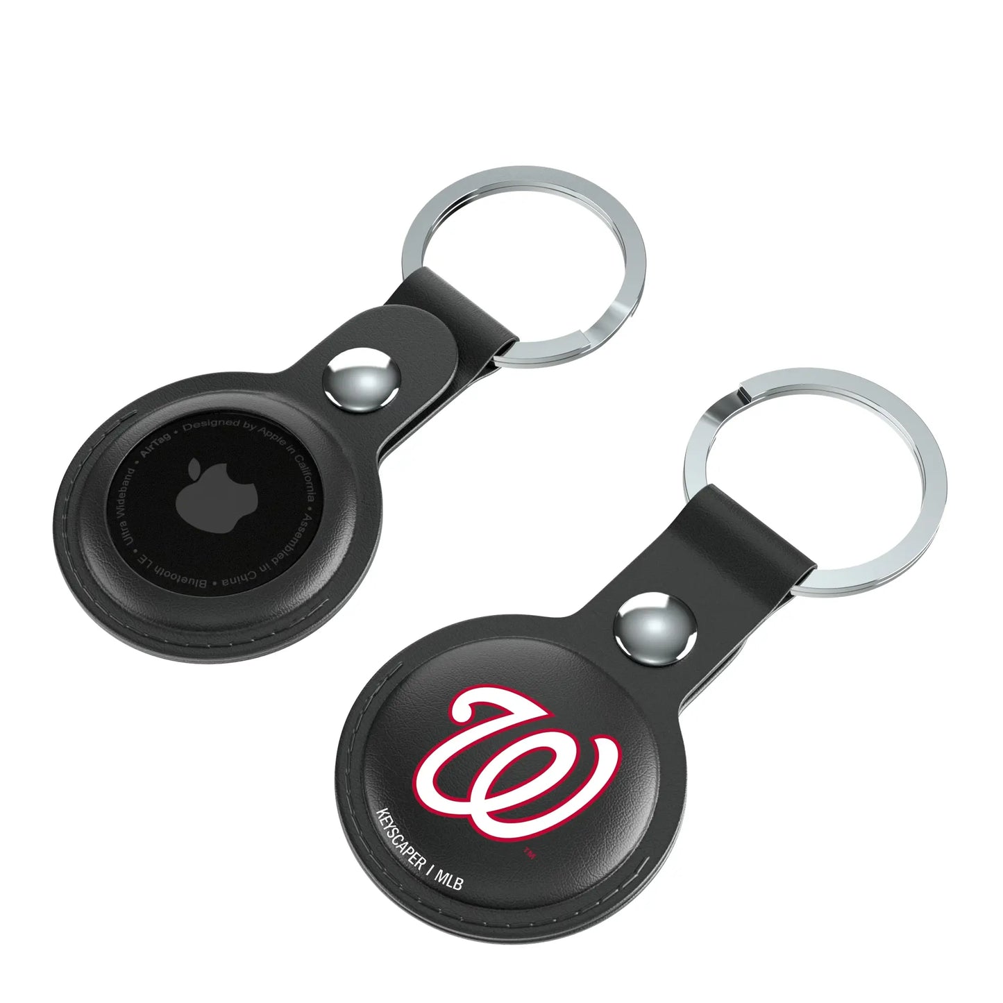 Washington Nationals Insignia Black Airtag Holder 2-Pack