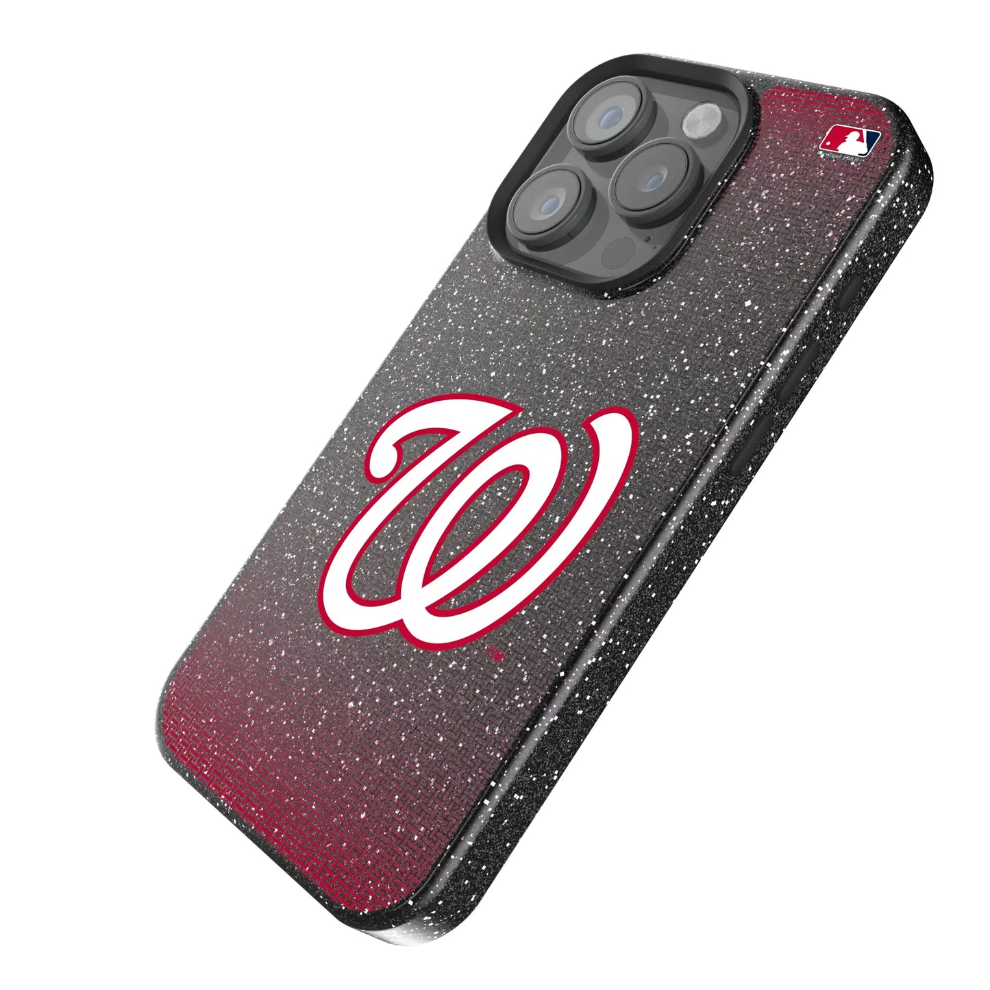Washington Nationals Linen Black Bling Phone Case for Apple iPhone