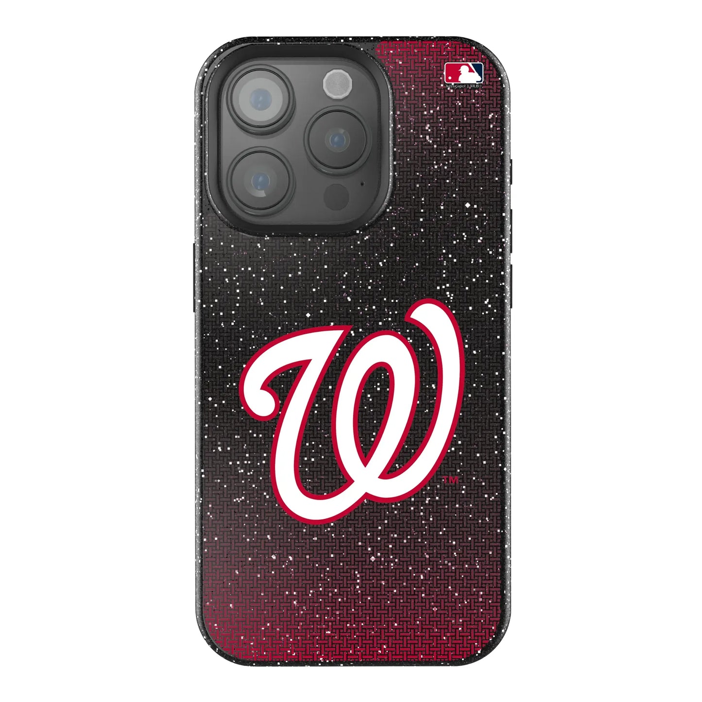 Washington Nationals Linen Black Bling Phone Case for Apple iPhone