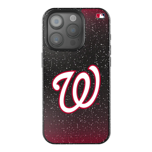 Washington Nationals Linen Black Bling Phone Case for Apple iPhone