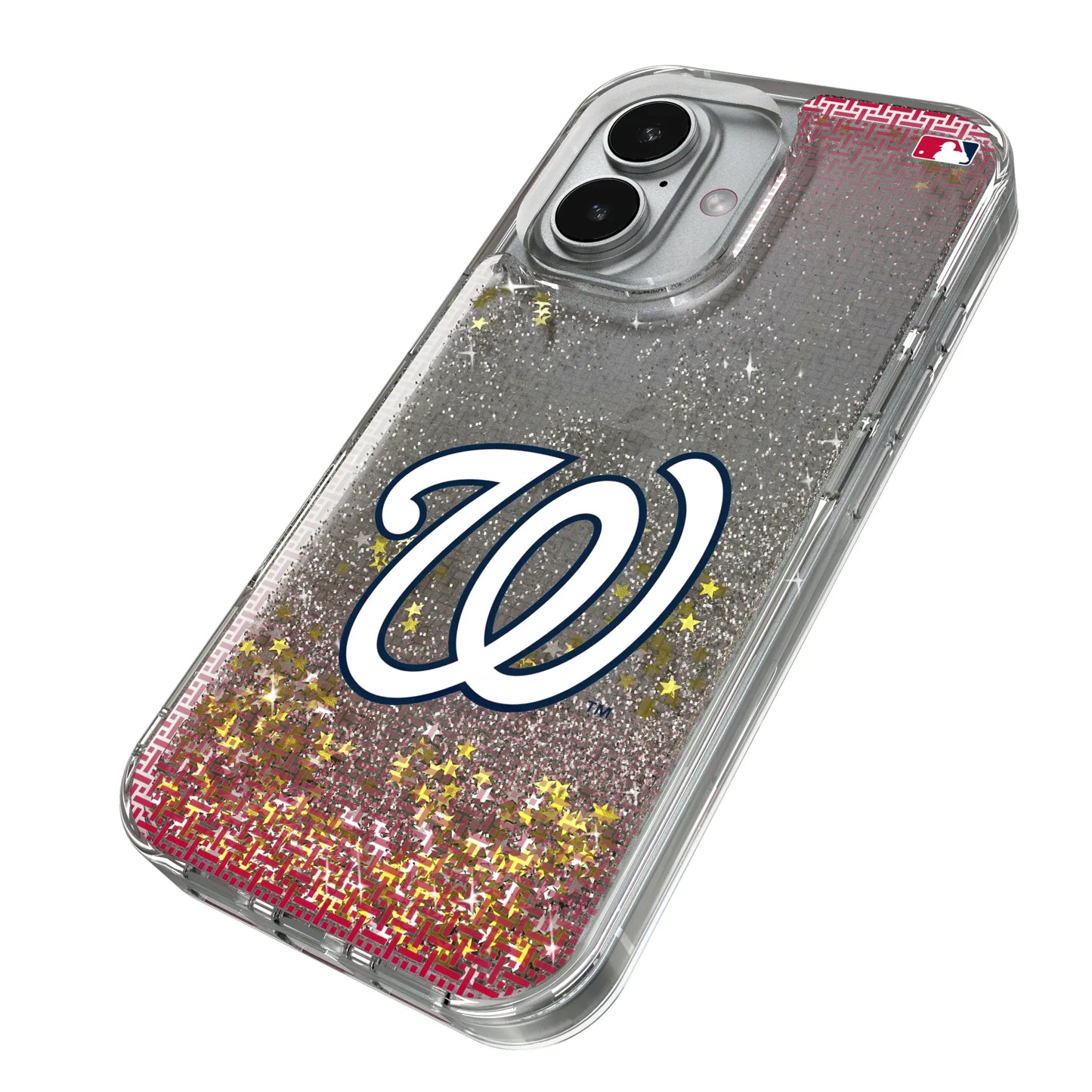 Washington Nationals Linen Glitter Phone Case for Apple iPhone