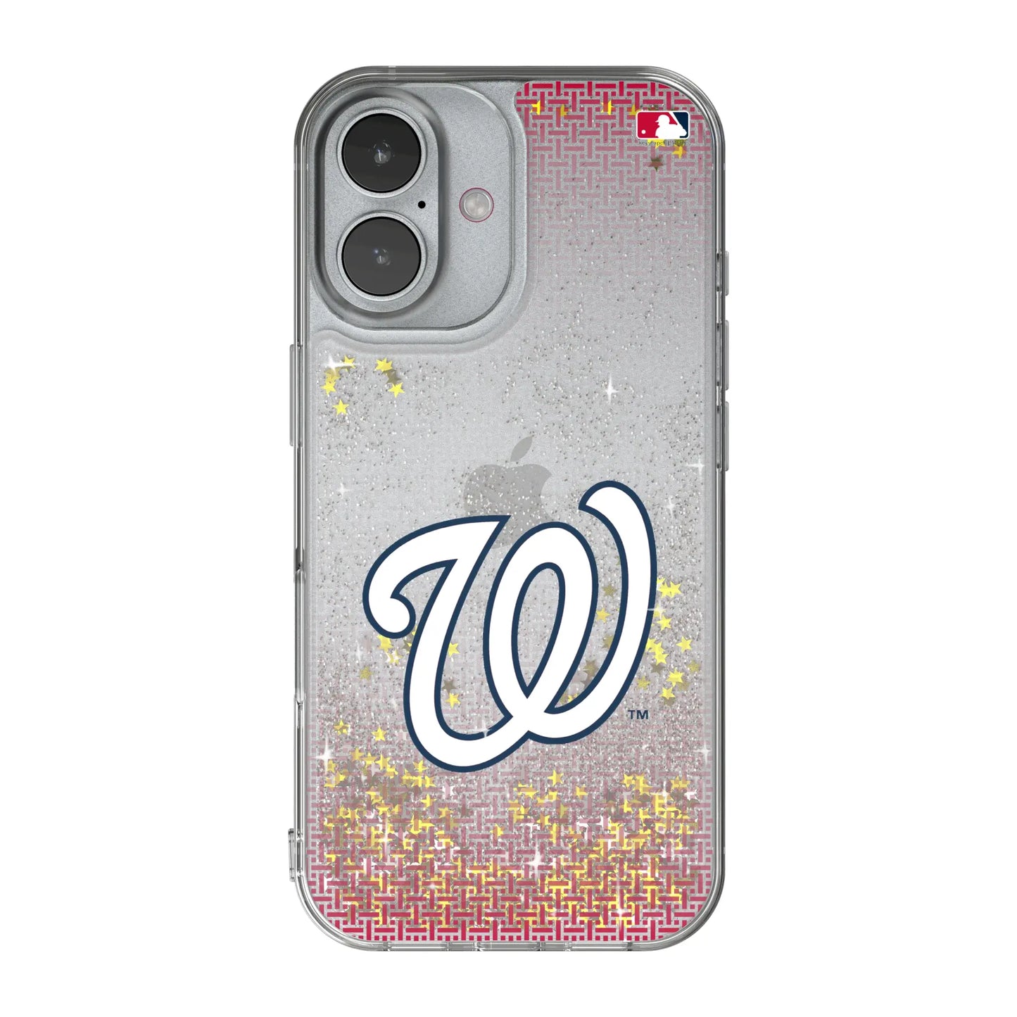 Washington Nationals Linen Glitter Phone Case for Apple iPhone