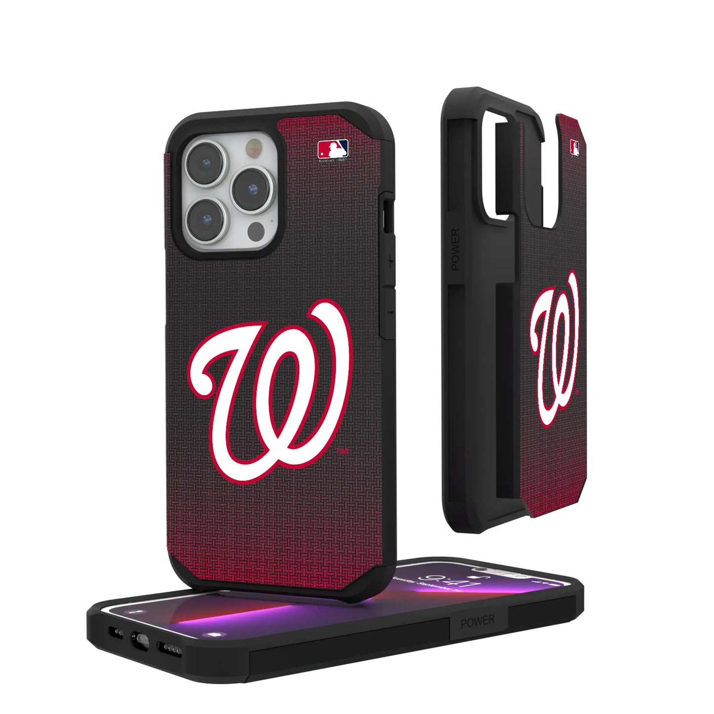 Washington Nationals Linen Rugged Phone Case for Apple iPhone