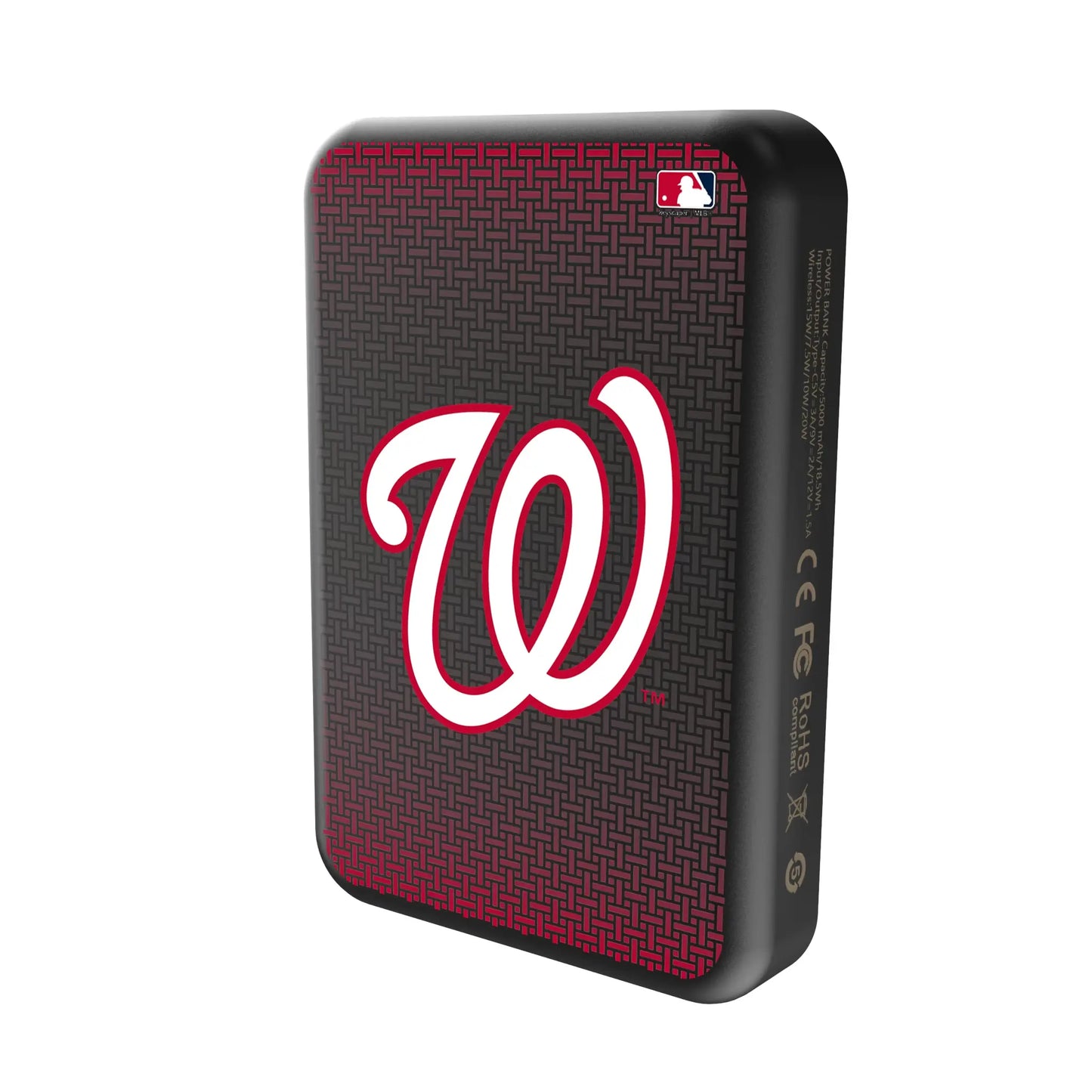 Washington Nationals Linen Wireless Mag Power Bank