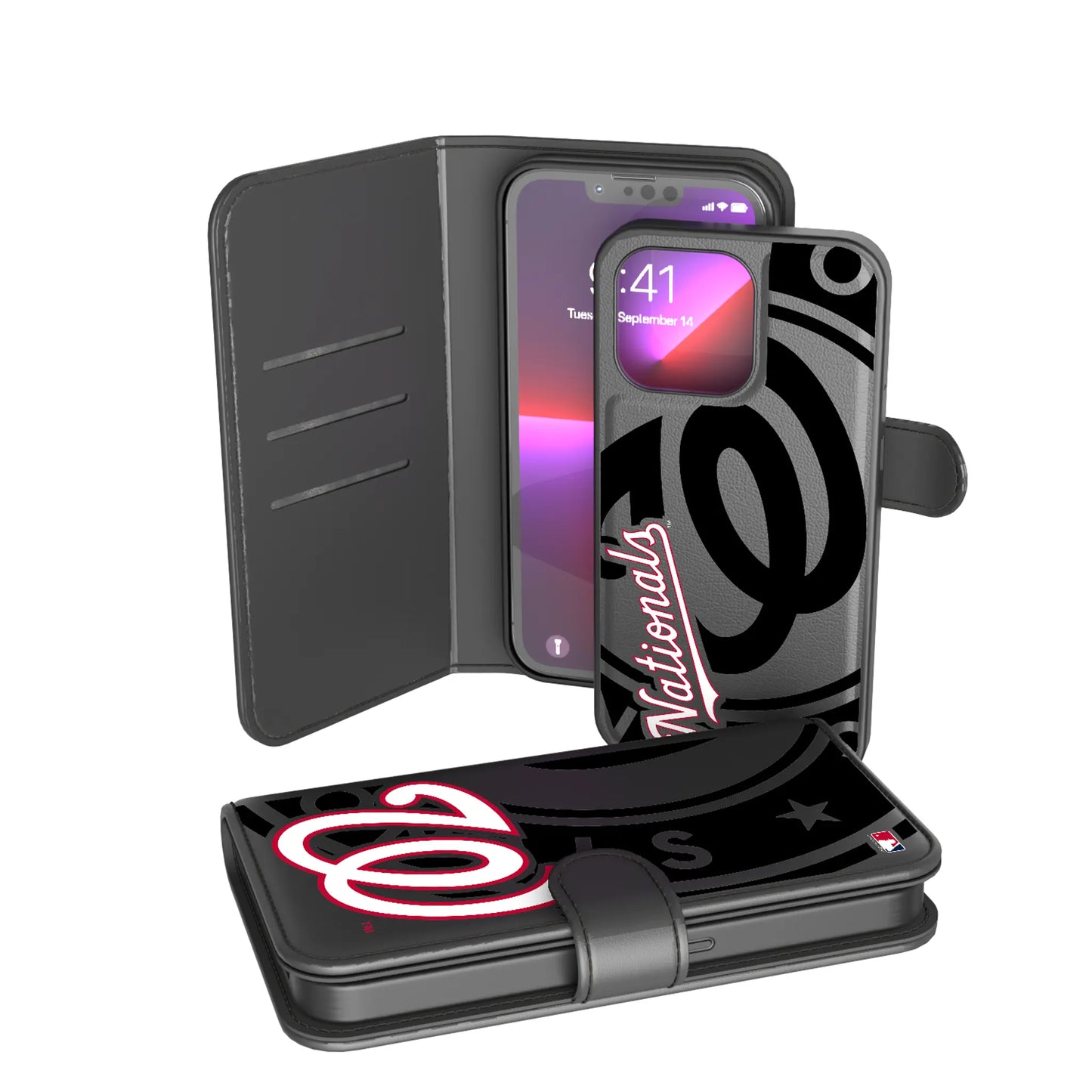 Washington Nationals Monocolor Tilt Wallet Phone Case for Apple iPhone