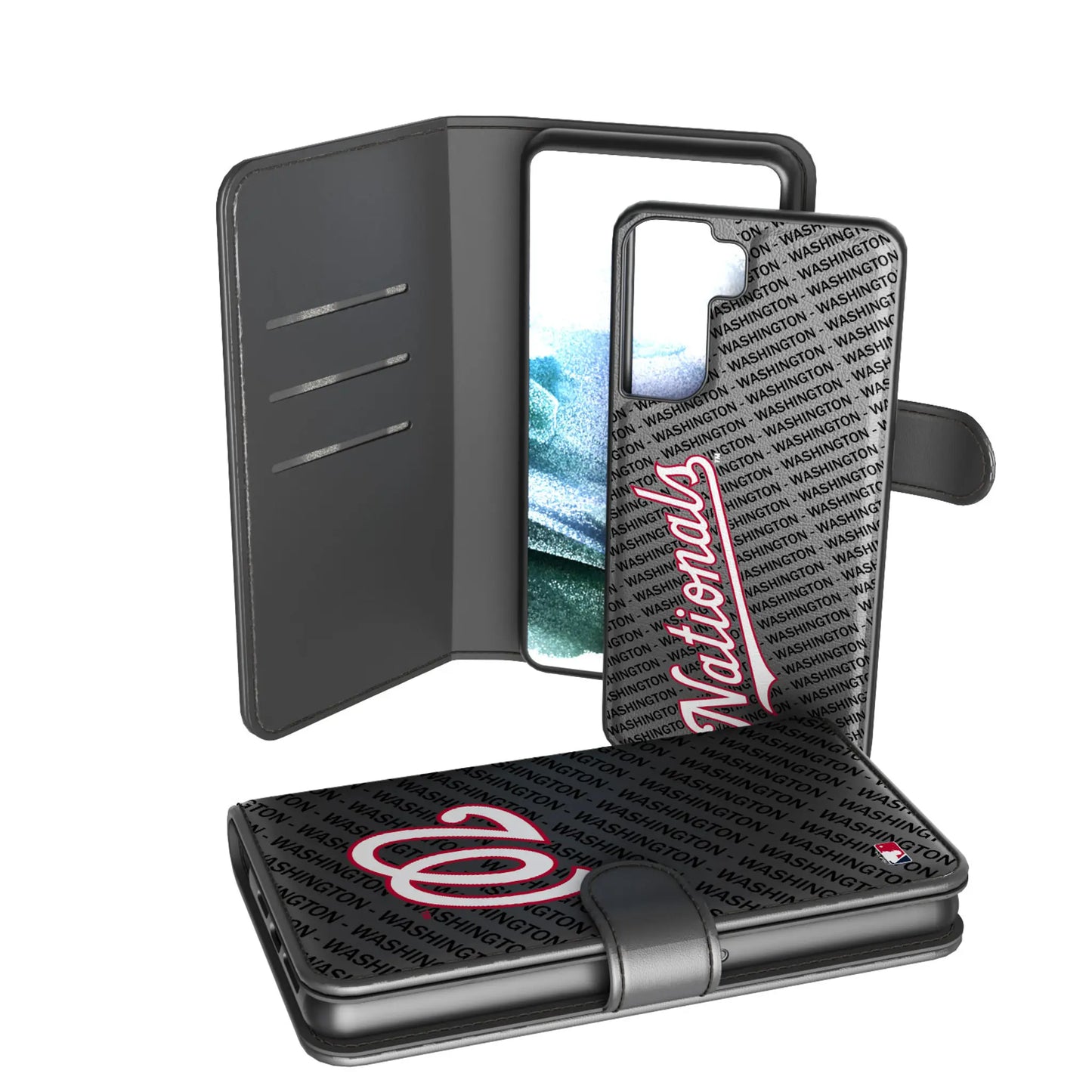 Washington Nationals Monocolor Tilt Wallet Phone Case for Apple iPhone