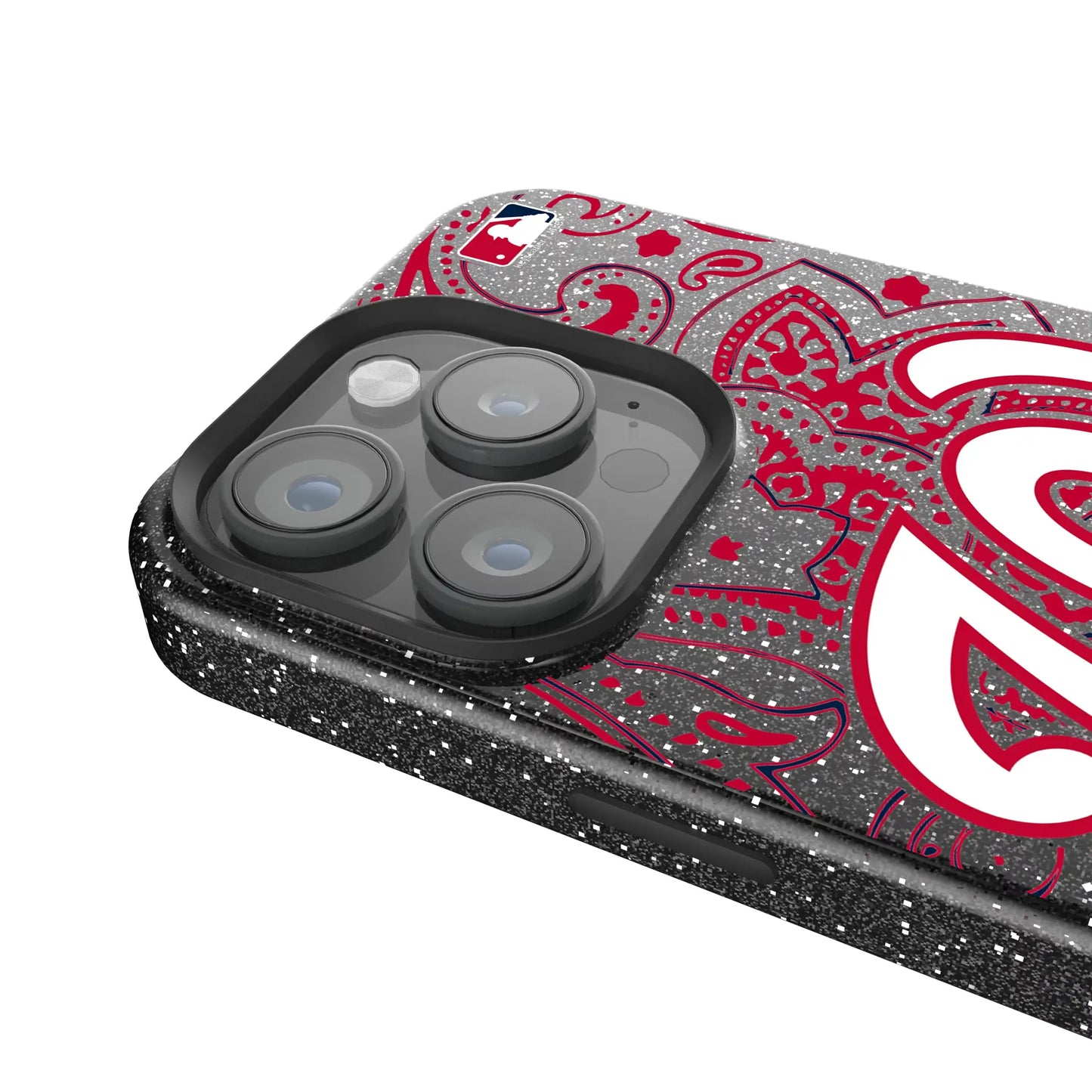 Washington Nationals Paisley Black Bling Phone Case for Apple iPhone