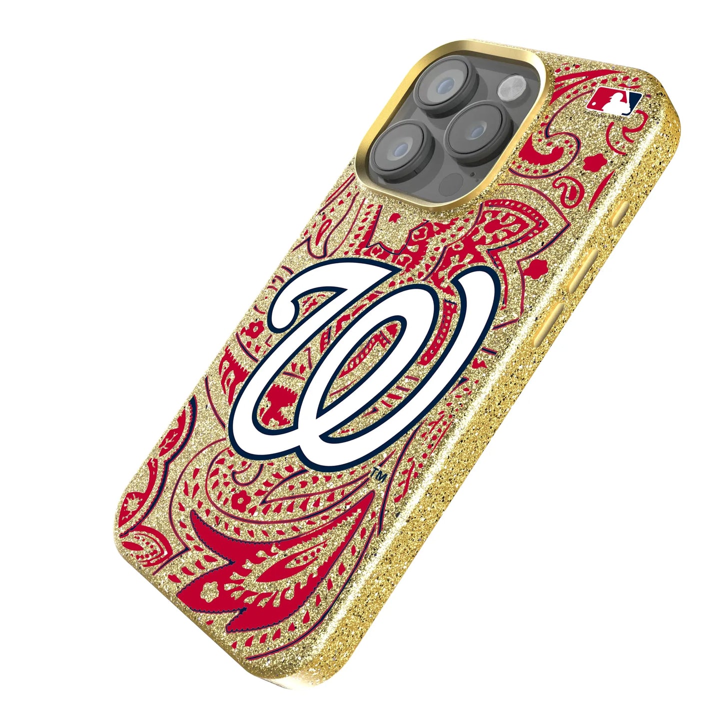 Washington Nationals Paisley Bling Phone Case for Apple iPhone