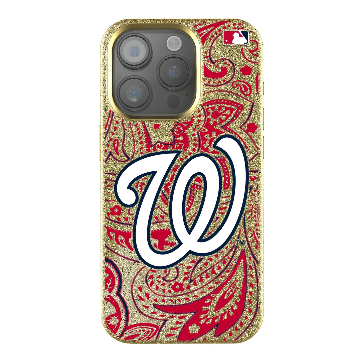 Washington Nationals Paisley Bling Phone Case for Apple iPhone