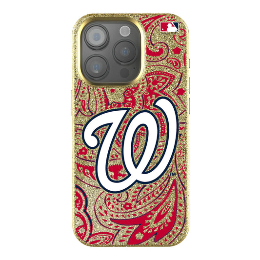 Washington Nationals Paisley Bling Phone Case for Apple iPhone