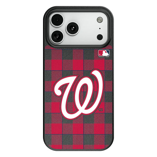Washington Nationals Plaid MagSafe Compatible Phone Case for Apple iPhone