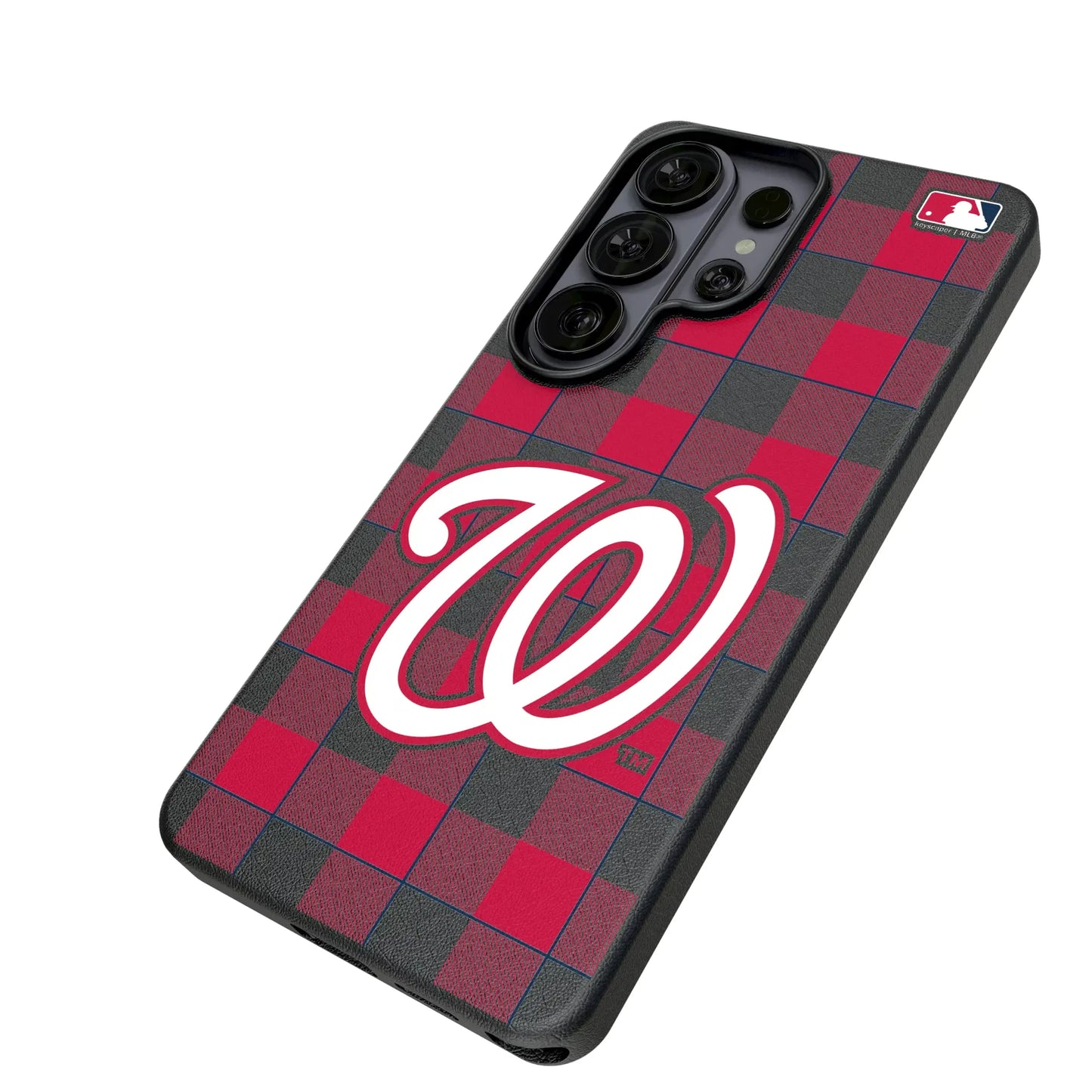 Washington Nationals Plaid MagSafe Compatible Phone Case for Samsung Galaxy