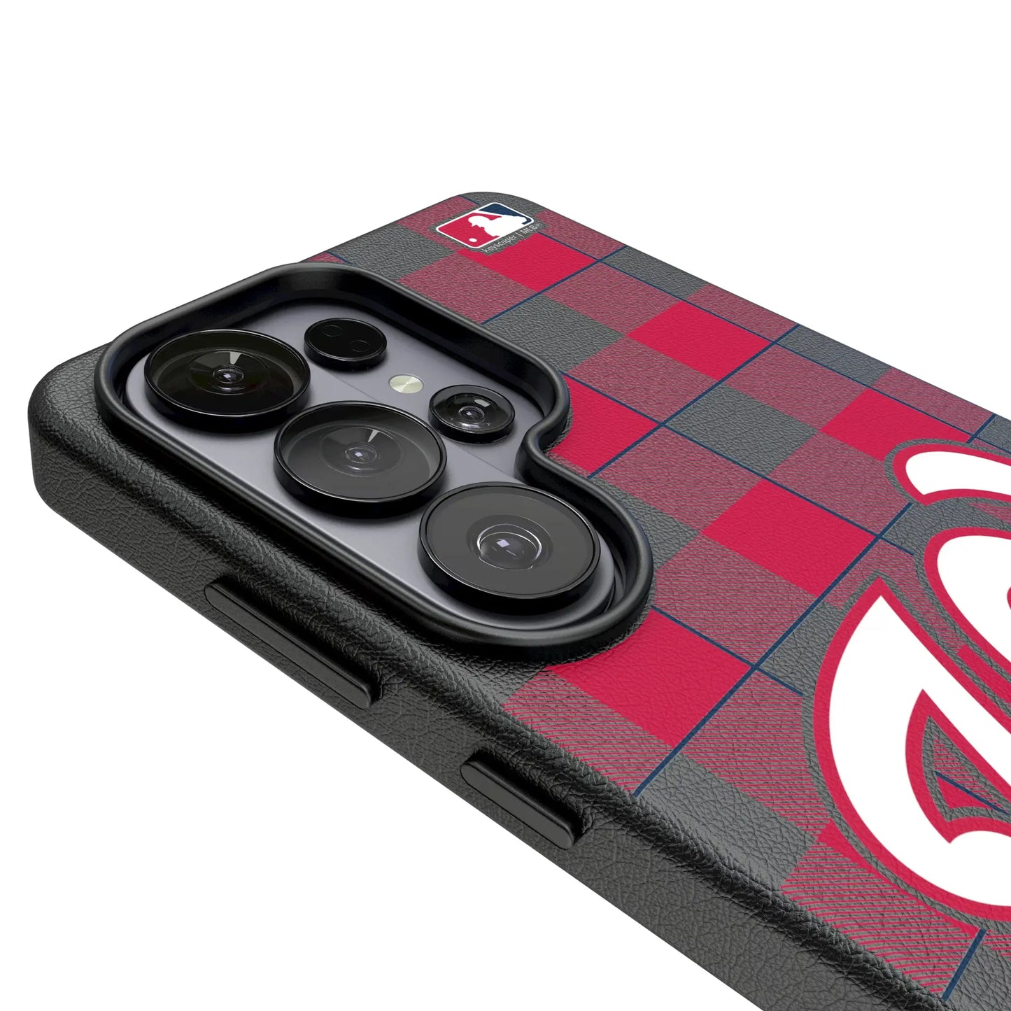 Washington Nationals Plaid MagSafe Compatible Phone Case for Samsung Galaxy