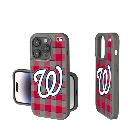 Washington Nationals Plaid Soft Touch Phone Case for Apple iPhone