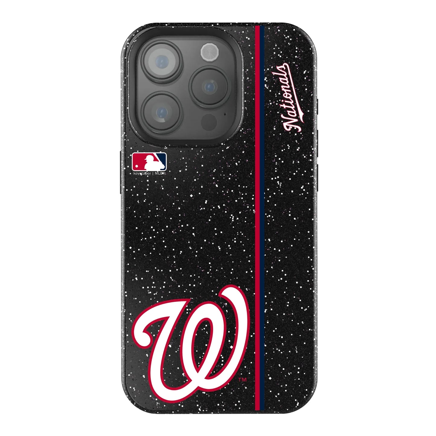 Washington Nationals Sidebar Black Bling Phone Case for Apple iPhone