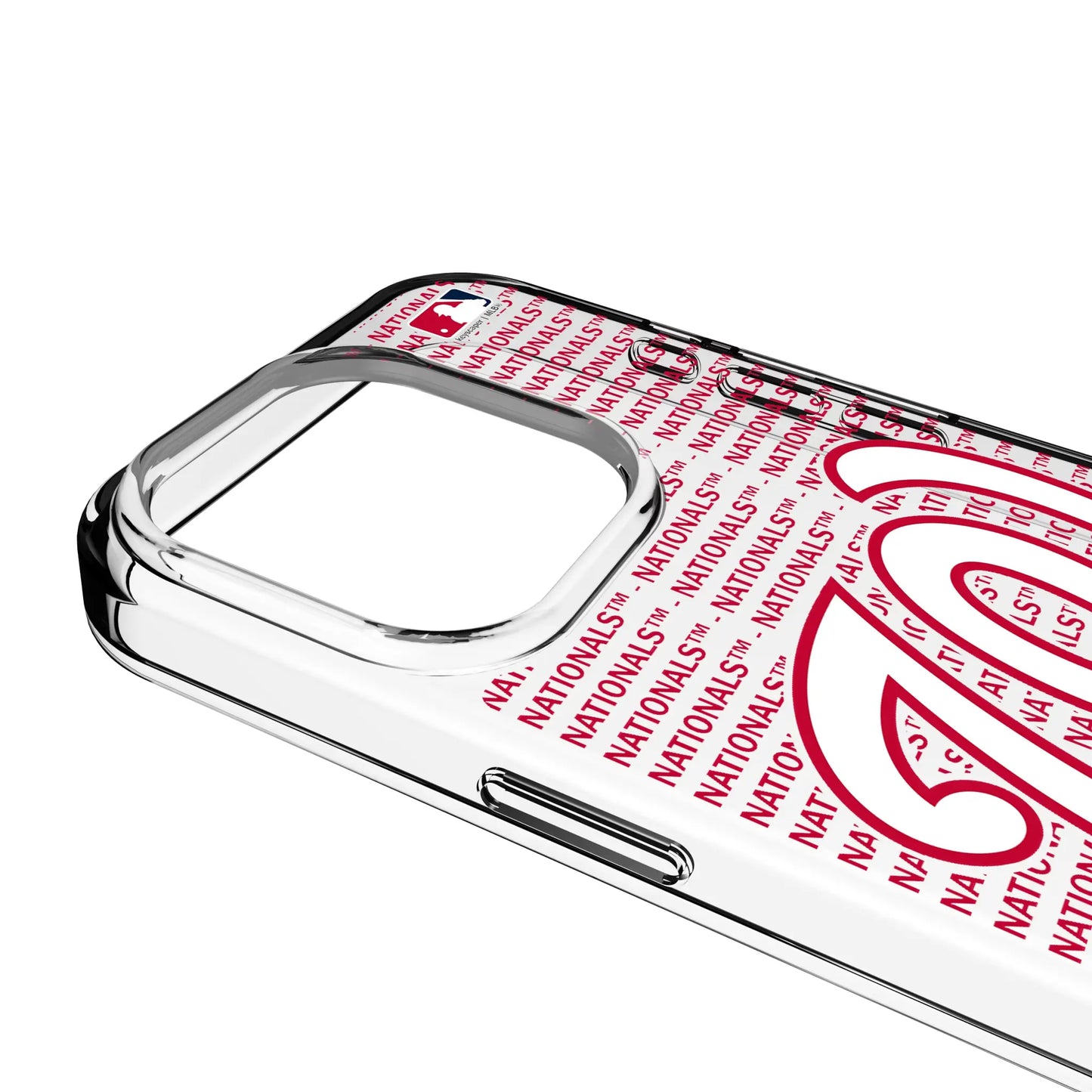 Washington Nationals Text Backdrop Clear Phone Case for Apple iPhone