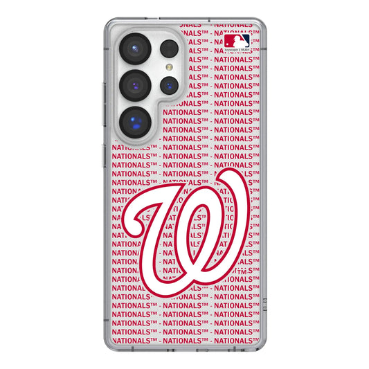 Washington Nationals Text Backdrop Clear Phone Case for Samsung Galaxy