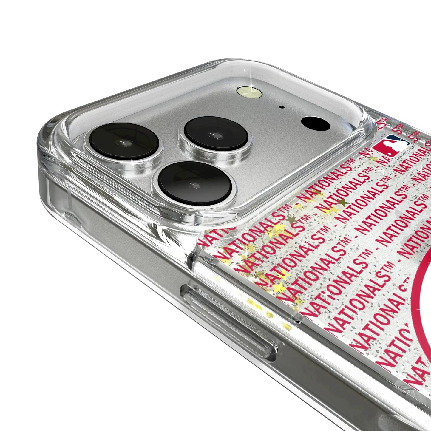 Washington Nationals Text Backdrop Glitter Phone Case for Apple iPhone
